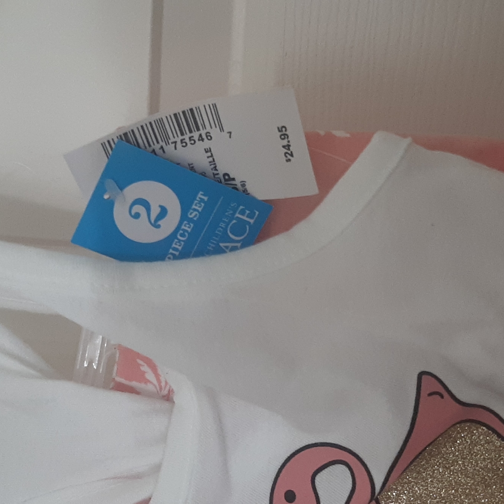 NWT Children's Place Pink & White, 2 Piece